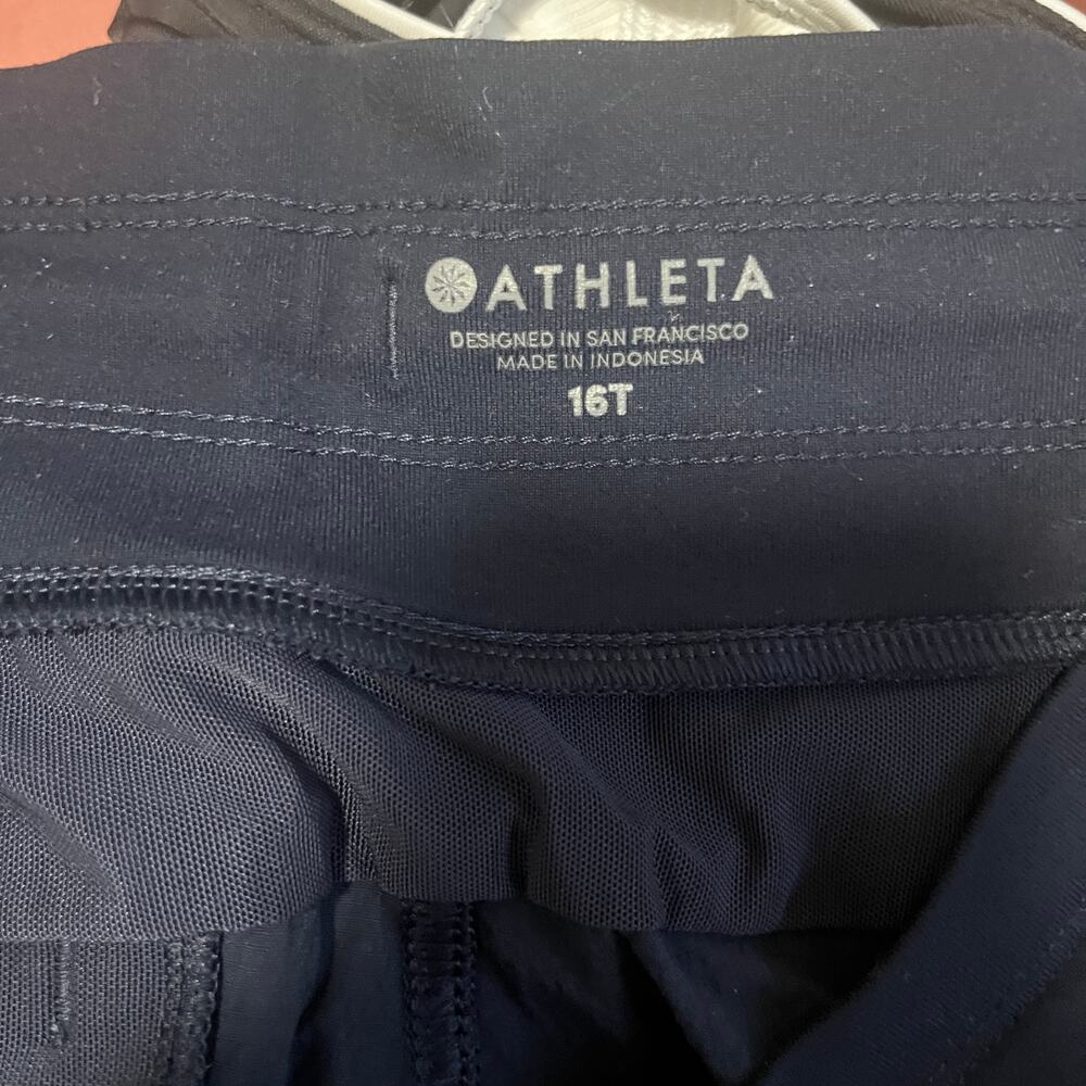 Athleta Trekkie North Dark Blue Gray Pants Size 16 Tall - Picture 2 of 7